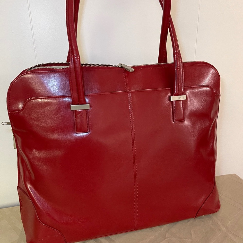Piel leather laptop bag